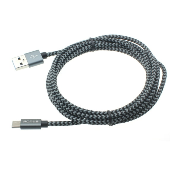 6ft USB Cable for TCL 60 NxtPaper/SE NxtPaper/XE NXTPAPER 5G - Type-C Charger Cord Power Wire USB-C Long Braided