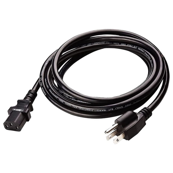 6ft Universal Replacement AC Power Cord with C13 Connector - Heavy Duty 18 AWG Copper, UL/CSA/CE Certified for Electronics & Appliances