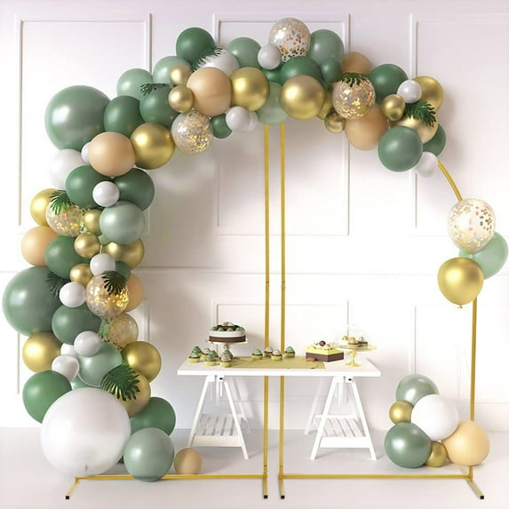 6ft Wedding Archs Metal Large Backdrop Stand for Garden Arbor Wedding Birthday Party Baby Shower Decoration, Gold