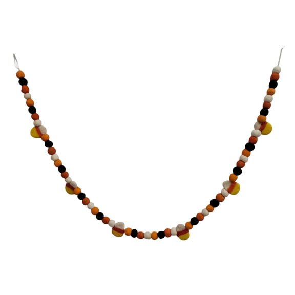 6ft. Wool Candy Corn & Pom Pom Garland by Ashland®