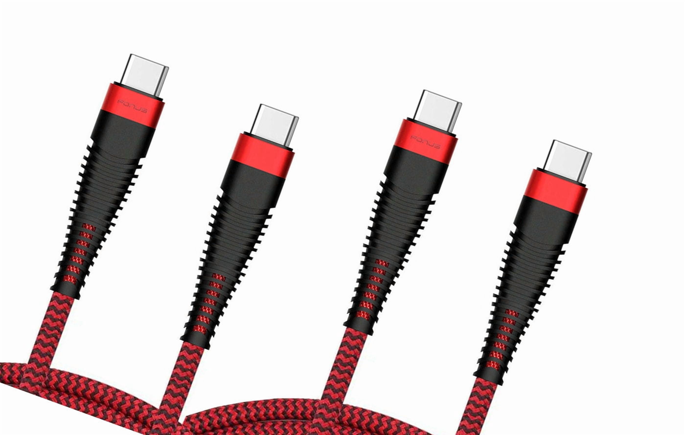 6ft and 10ft Long PD USB-C Cables for TCL 50 LE/XE 5G/XL 5G/60/60R/K32 5G - Fast Charge Cord Power Wire TYPE-C to TYPE-C Data Sync High Speed Braided