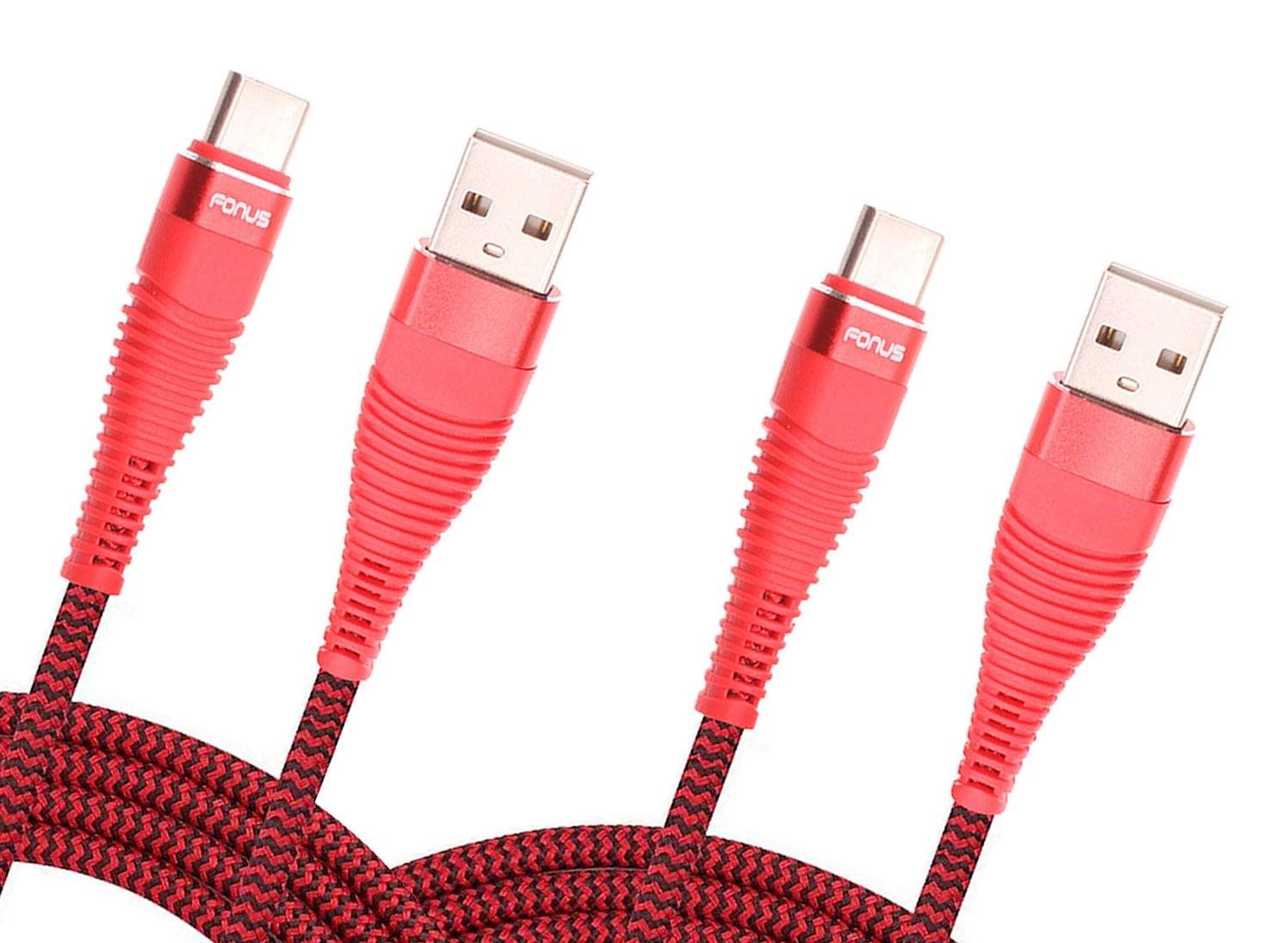 6ft and 10ft Long USB-C Cables Compatible With Google Pixel Tablet 11" (2023) - Fast Charge TYPE-C Cord Power Wire Data Sync Red Braided