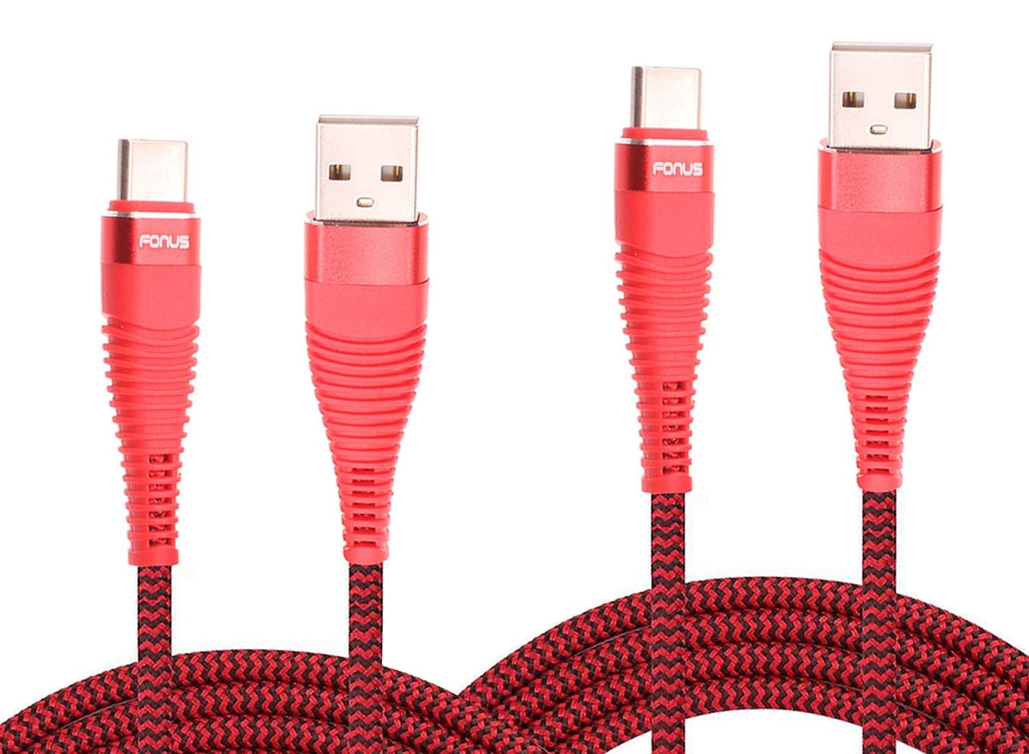 6ft and 10ft Long USB-C Cables for Google Pixel Tablet 11" (2023) - Fast Charge TYPE-C Cord Power Wire Data Sync Red Braided High Speed