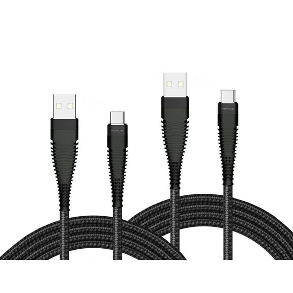 6ft and 10ft Long USB-C Cables for Nokia G90/G100 - Fast Charge TYPE-C Cord Power Wire Data Sync Braided High Speed for Nokia G90/G100
