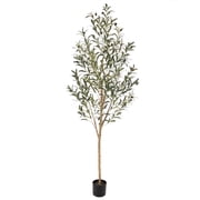 RosyHaven 6ft Realistic Faux Olive Tree, 72"Artificial Olive Tree with Real Trunks, Lifelike Leaves and Fruits for Indoor Outdoor Home Office Store Corner Decor.