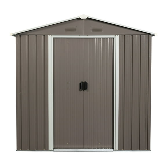 6ft x 5ft All-Steel Storage Shed - Weatherproof Outdoor Metal Shed for Garden Tools & Lawn Equipment