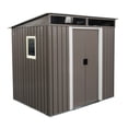 thumbnail image 1 of 6ft x 5ft Outdoor Metal Storage Shed With window Transparent plate W540S00011, 1 of 10