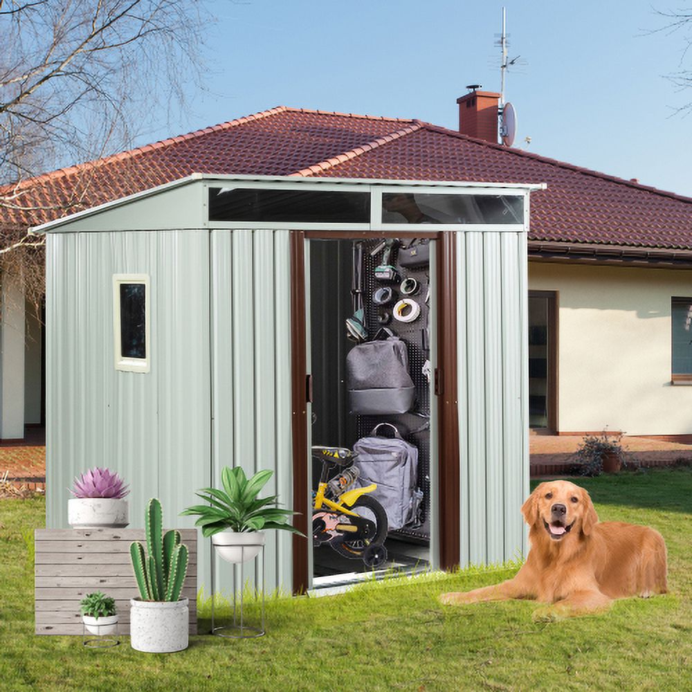 Lifetime Polyethylene Horizontal Storage Shed,19 sq. ft., 75.2 in. x 42