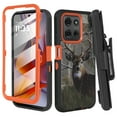 thumbnail image 1 of 6goodeals For Motorola Moto G 5G 2025 Case with Belt Clip, Slim Full Protection Hybrid Case & Rotating Belt Clip Holster with Built in Kickstand, Built in Screen Protector Deer, 1 of 8