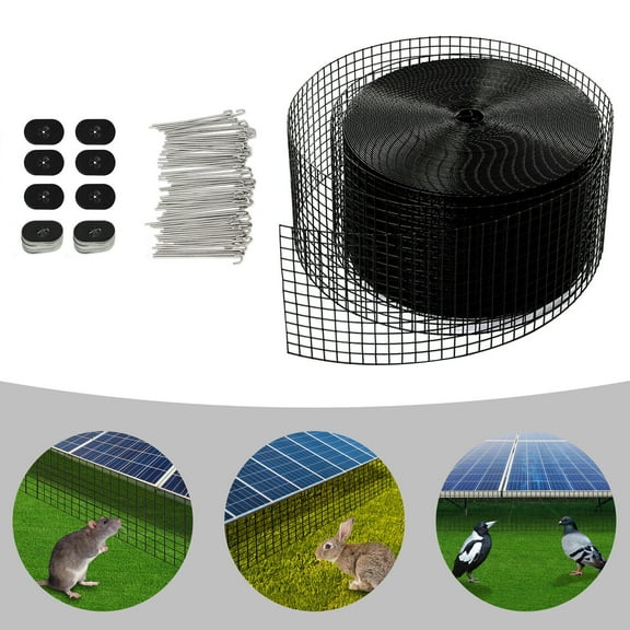 6in*100ft Solar Panel Bird Guard Critter Roll Kit Bird Wire Screen Protection Steel Mesh