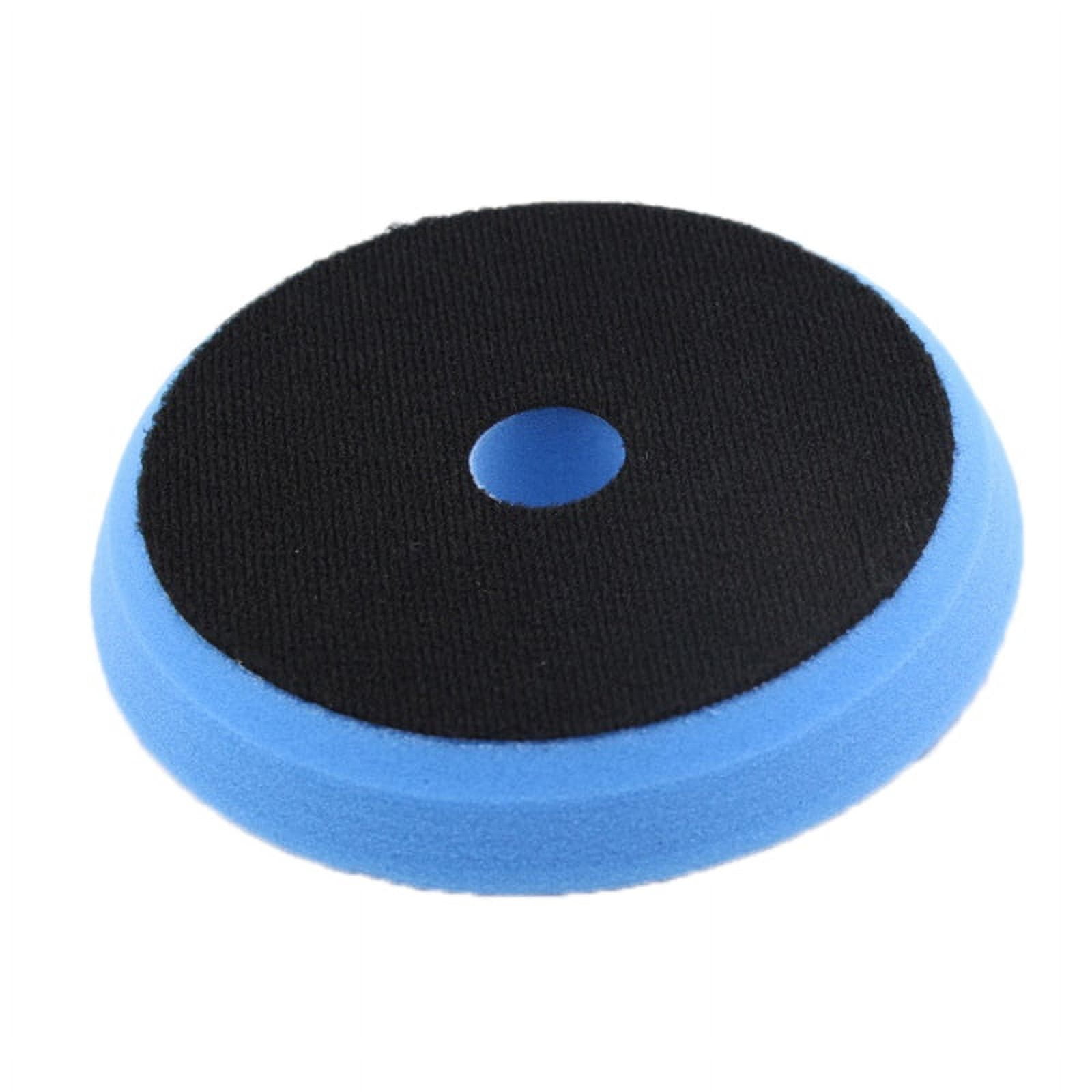 6in Blue Waxing & Buffing Tool with Drill Adapter for Easy Cleaning Triangle Sponge Pad Polisher for Car Detailing