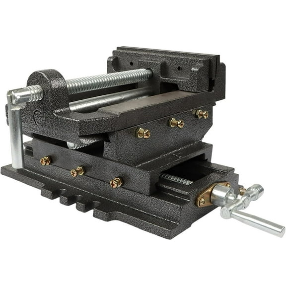 6in Cross Slide Drill Press Vise Metal Milling 2 Way X-Y Heavy Duty Clamp Machine Black