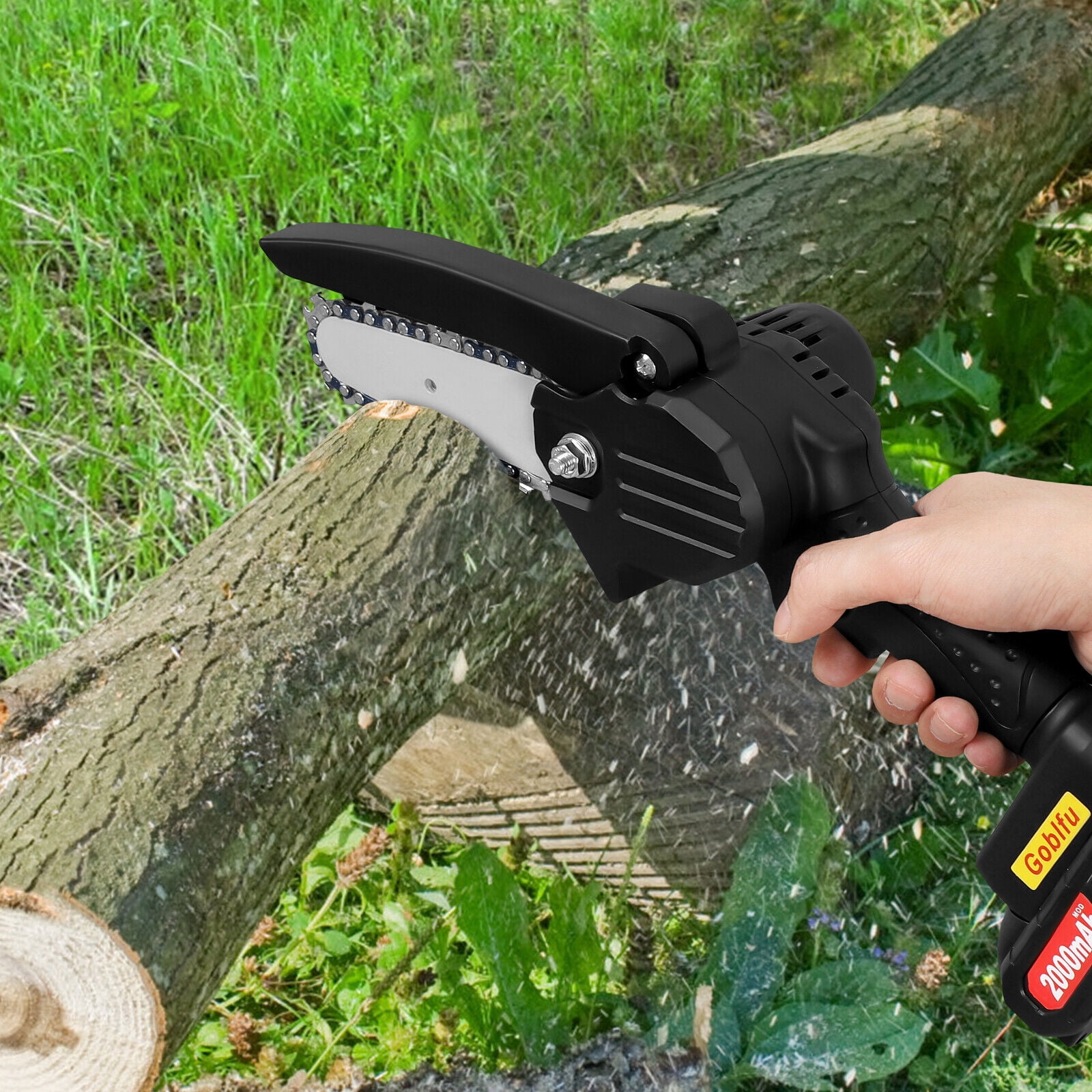 6in Electric Mini Power Chainsaw Battery Powered for Wood Cutting Tree ...