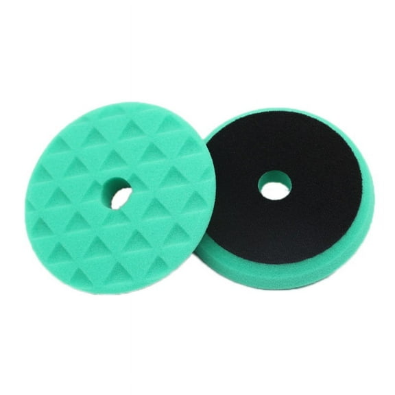 6in Green Waxing & Buffing Machine with Drill Adapter for Cleaning Triangle Sponge Pad Polisher for Car Detailing