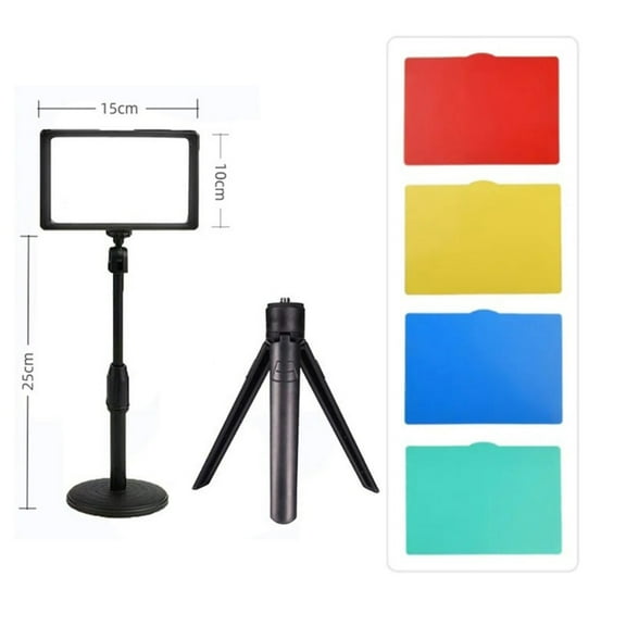 6in LED Fill Light Video Light Desk Small Square Fill Light LED Flat Panel Fill Light for Beauty Shooting Live Broadcast Room