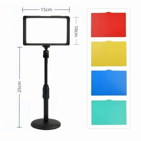 6in LED Fill Light Video Light Desk Small Square Fill Light LED Flat Panel Fill Light for Beauty Shooting Live Broadcast Room