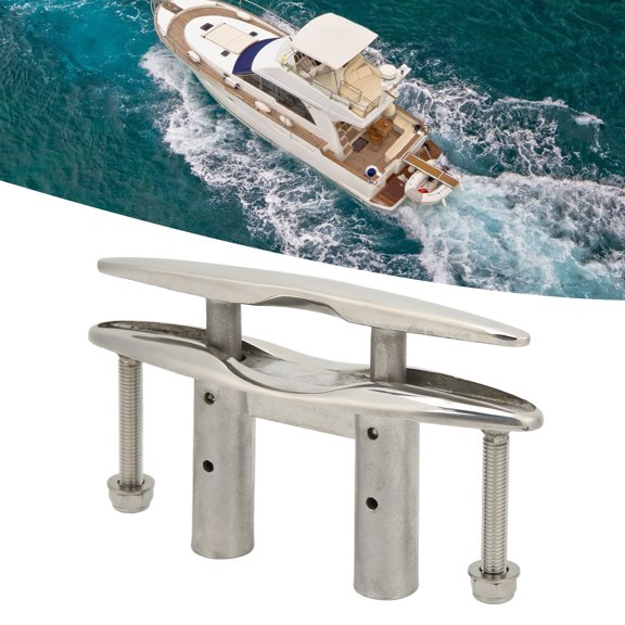 6in Pull Up Boat Cleat 316 Stainless Steel Marine Dock Cleat with Locknuts