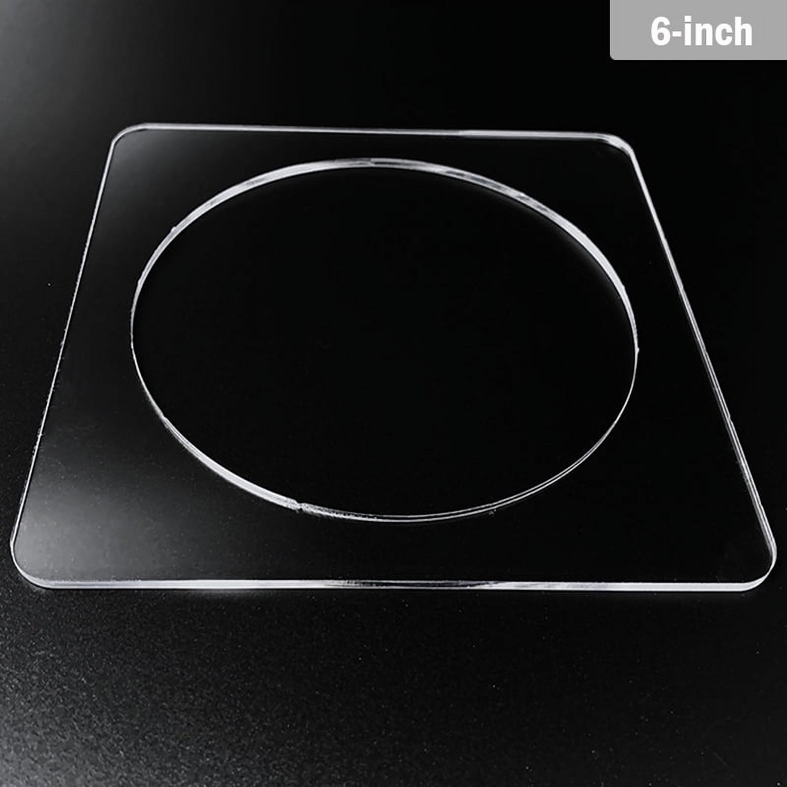 (6in Square) Clear Acrylic Round Cake Disk Square Discs Circle Base