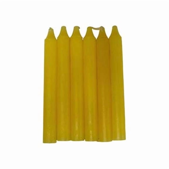 6in. Yellow Household Candles - Set of 6 - Uplifting Rituals