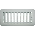 thumbnail image 1 of 6in x 10in Greystone White Stamped Steel Floor Register - Overall 7 1/2in x 11 1/2in, 1 of 2