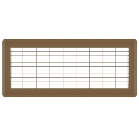6in x 18in Imperial Brown Heavy Gauge Steel Floor Grille - Heating and Cooling Air Vent
