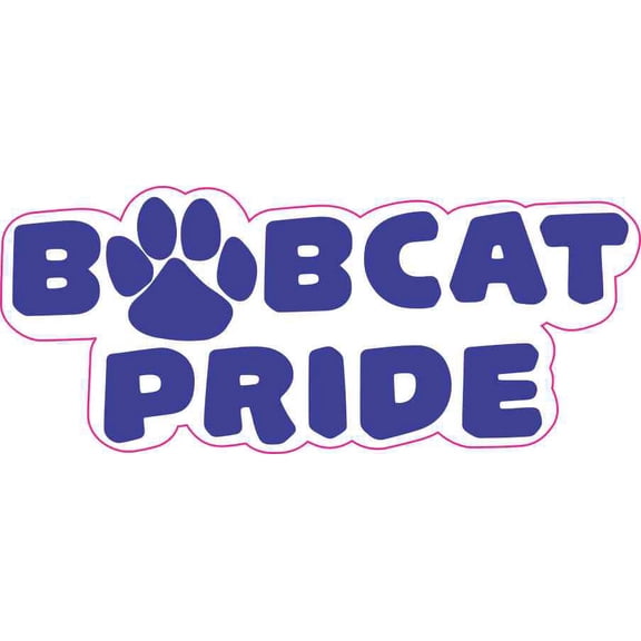 6in x 2.5in Blue Bobcat Pride Sticker