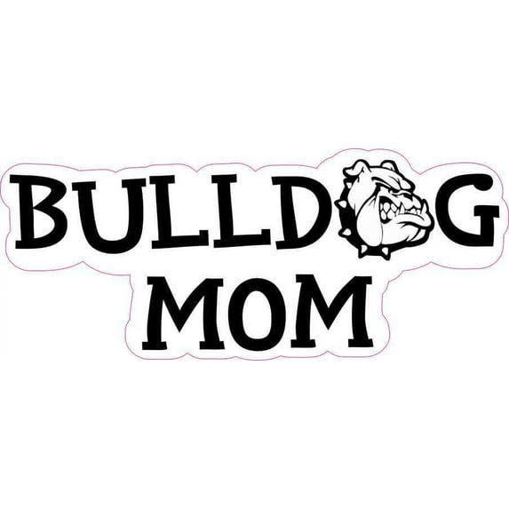 6in x 2.5in Bulldog Mom Sticker