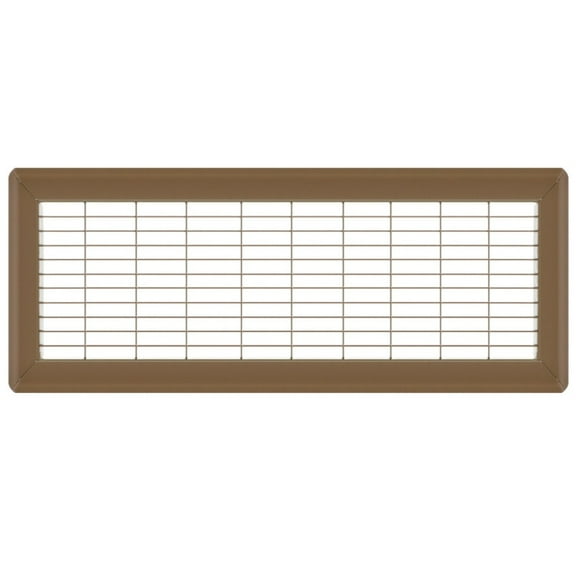 6in x 20in Imperial Brown Heavy Gauge Steel Floor Grille - Heating and Cooling Air Vent
