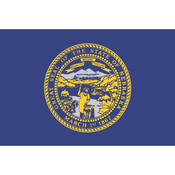 6in x 4in Nebraska State Flag Sticker