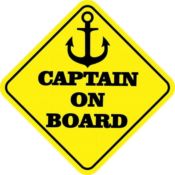 6in x 6in Captain on Board Sticker