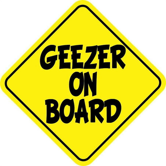 6in x 6in Geezer on Board Sticker