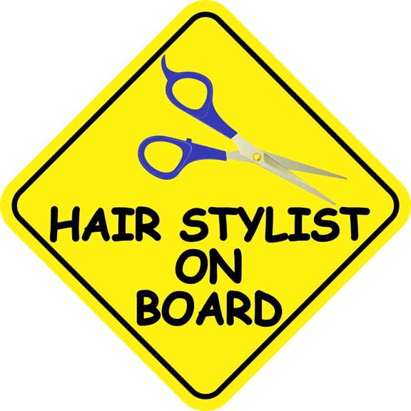 6in x 6in Hair Stylist on Board Magnet