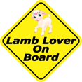 thumbnail image 1 of 6in x 6in Lamb Lover On Board Sticker, 1 of 3