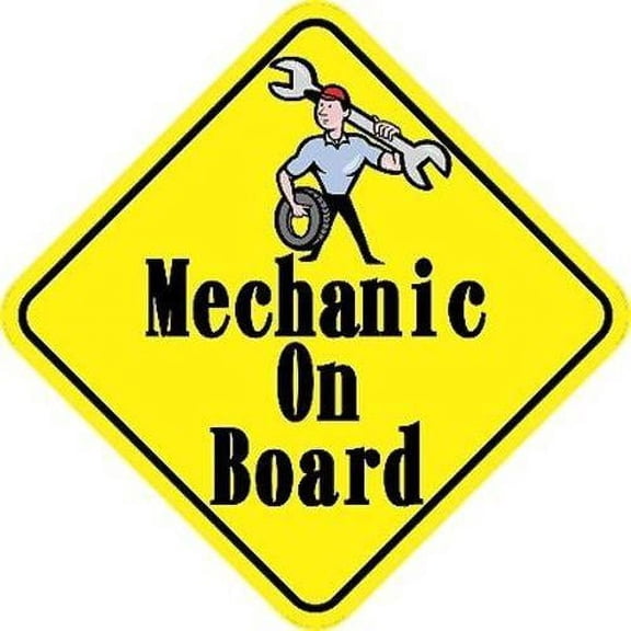 6in x 6in Mechanic On Board Sticker