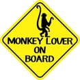 thumbnail image 1 of 6in x 6in Monkey Lover on Board Magnet, 1 of 4
