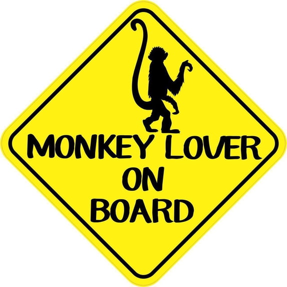 6in x 6in Monkey Lover on Board Magnet