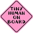thumbnail image 1 of 6in x 6in Pink Tiny Human on Board Magnet, 1 of 3
