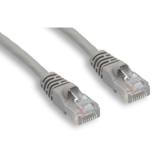 6inch (0.5ft) Cat6 UTP 1 Giga Pure Copper patch cable Molded Boot Gray