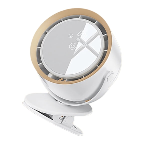 6inch Clip On Fan Electronic Panel Wall Desktop Mount Fan 5 Speed Extremely Quiet Cooling Plastic Texture for Bedroom