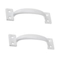 thumbnail image 1 of 6inch Gate Pull Handle Screen Door Bow Handle Vintage Utility Door Handles for Home Improvement Outdoor Garage Home Fence Handle White 2 Pack, 1 of 6