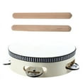thumbnail image 1 of 6inch Musical Tambourine Tamborine Drum Round Percussion Gift with 2 x New Percussion Rhythm Sticks, 1 of 9