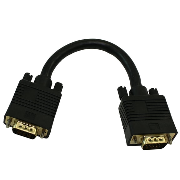 6inch Premium VGA Male/Male Triple-Shielded Cable Gold Plated