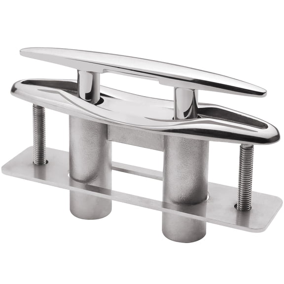 6inch Pull Up Cleat Stainless Retractable Heavy Duty Flush Mount Deck Boat Cleats with Backing Plate and Nut Rustproof