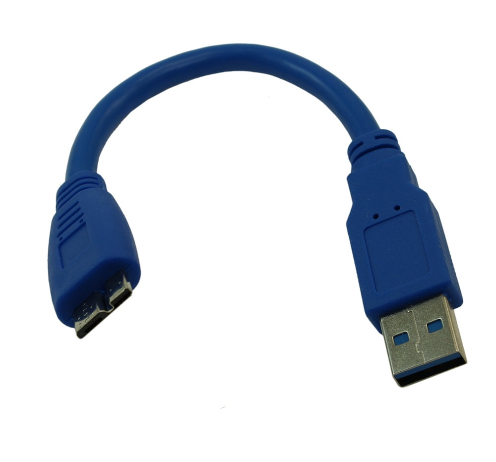 6inch USB 3.2 Gen 1 SUPERSPEED 5Gbps Type A to MicroB Male Cable, Blue