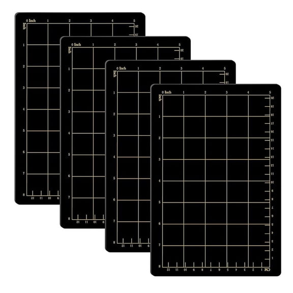 6inchx8.9inch Magnetic Spacers with Card Size Grid Cutter Accessories 0.8mm Thick Black Embossing Machine Die Mats