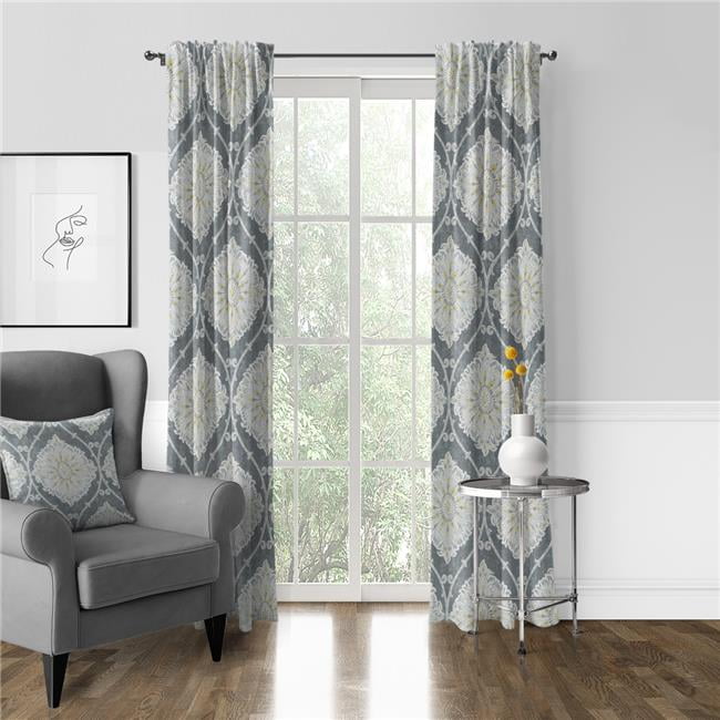 Gray Cotton 20 x 96 Inch Pinch Pleat Drapery Panels
