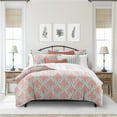 thumbnail image 1 of 6ix Tailors  Adira Coral Queen Size Comforter & 2 Pillow Shams Set - 3 Piece, 1 of 1