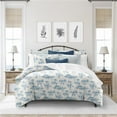 thumbnail image 1 of 6ix Tailors  Auclair Blue Full & Double Duvet Cover & 2 Pillow Shams Set - 3 Piece, 1 of 1