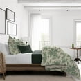 thumbnail image 1 of 6ix Tailors  Bouclair Comforter & 2 Pillow Shams Set, Green - Full & Double Size - 3 Piece, 1 of 1