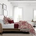 thumbnail image 1 of 6ix Tailors  Bouclair Comforter & 2 Pillow Shams Set, Red - Queen Size - 3 Piece, 1 of 1